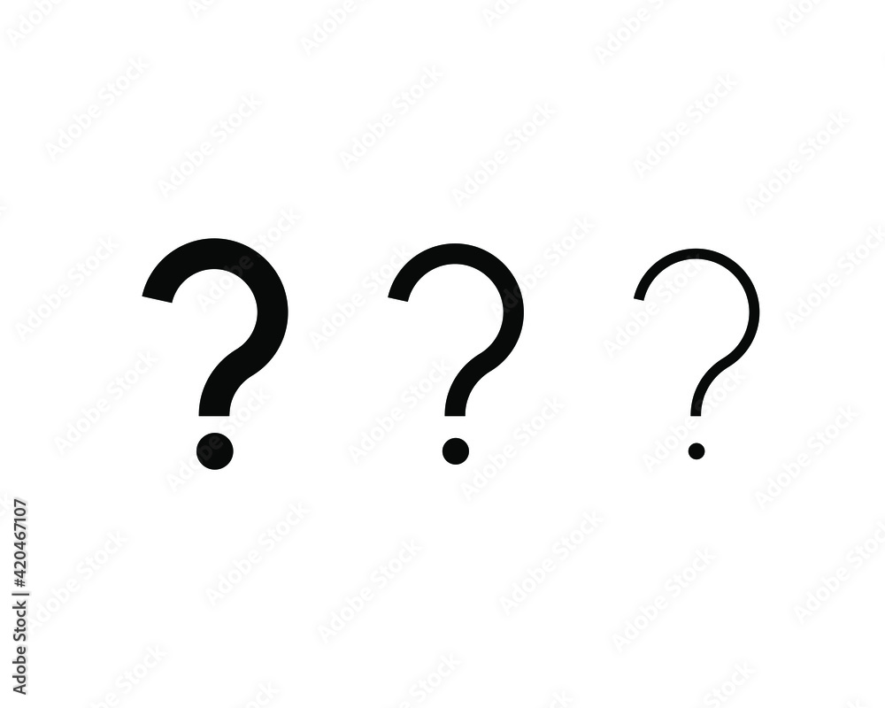 Question mark vector icon. Helpdesk and service sign. Web help and Q&A symbol. Riddle logo. Isolated on white background.