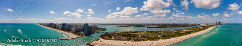 Beautiful scenic aerial panorama of Miami Beach inlet at Haulover © Felix Mizioznikov