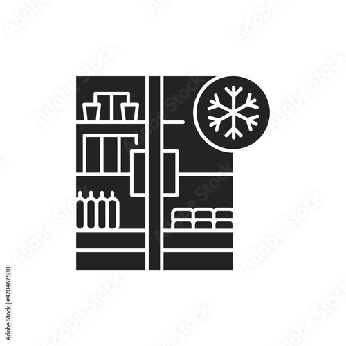 Freezer cold color line icon. Household equipment.