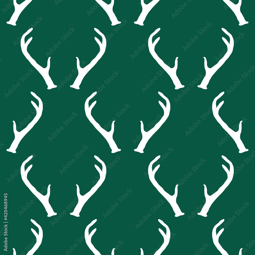 Seamless pattern with deer antlers Seamless pattern with deer antlers