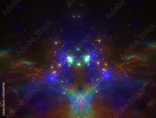 Imaginatory fractal background generated Image