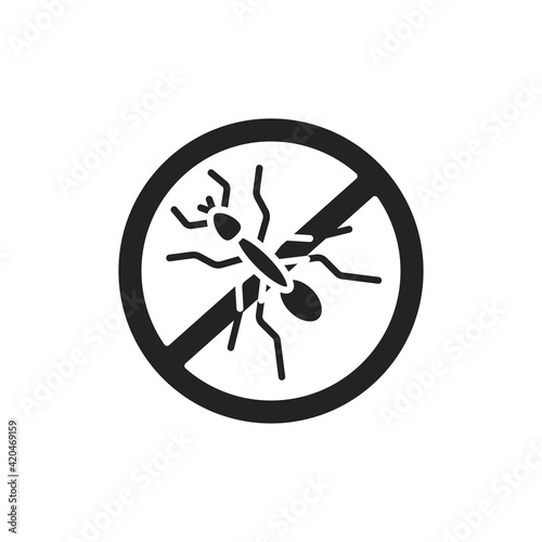 No pests color line icon. Pictogram for web page, mobile app, promo.