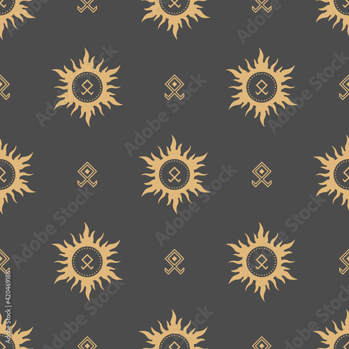 Seamless pattern of ancient