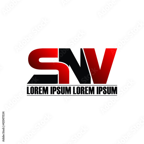 SNV letter monogram logo design vector