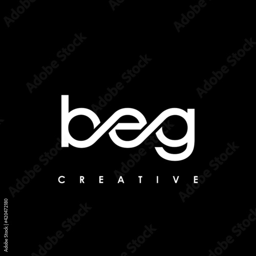 BEG Letter Initial Logo Design Template Vector Illustration