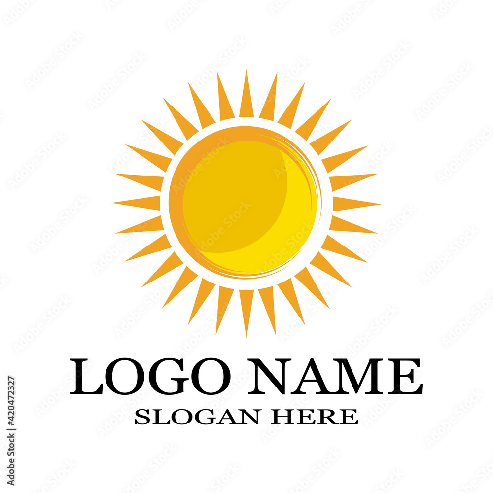 Fototapeta premium Sun Vector illustration Icon Logo Template design