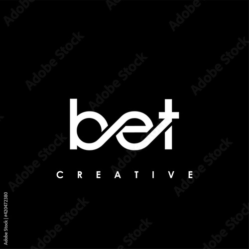 BET Letter Initial Logo Design Template Vector Illustration