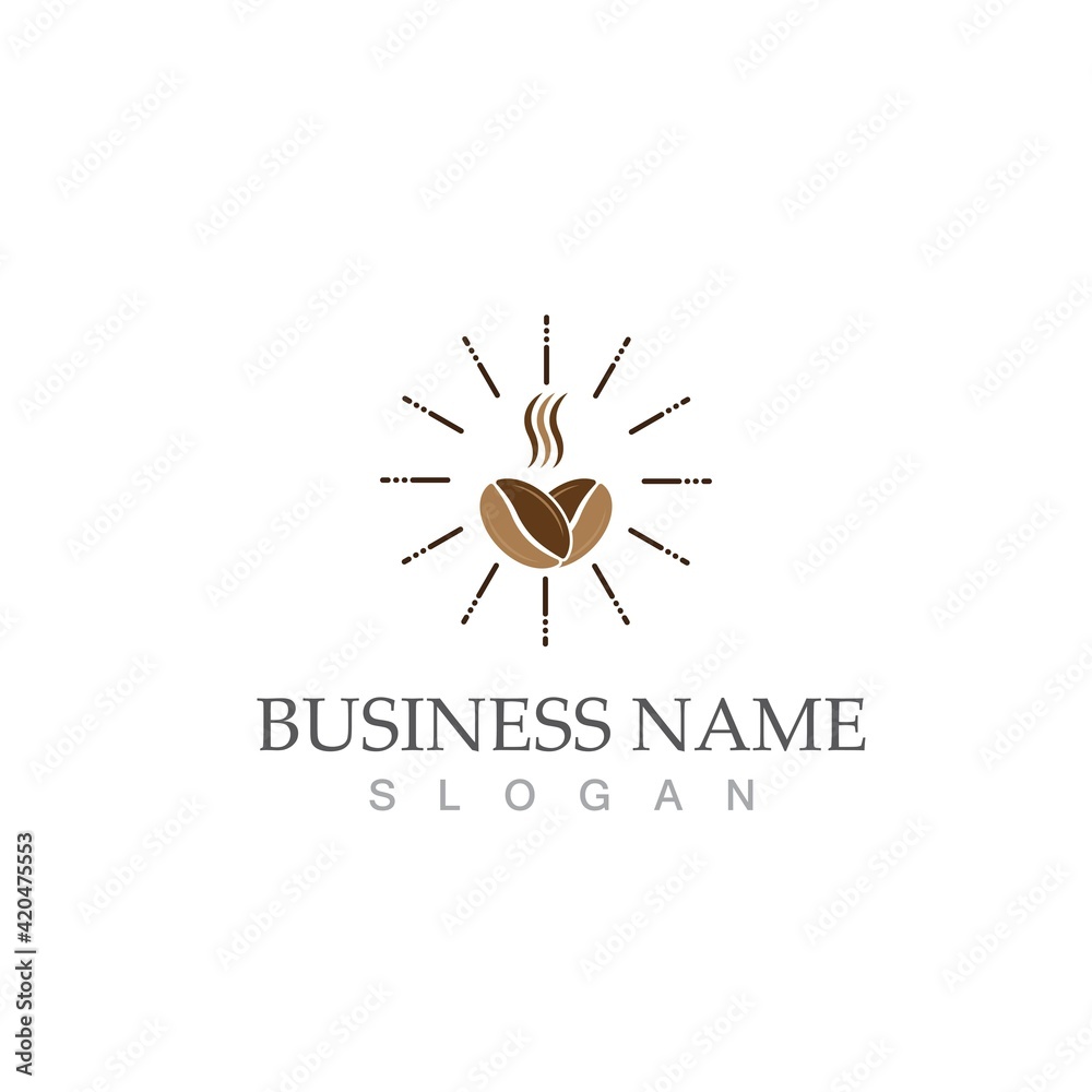 Fototapeta premium coffee bean icon vector