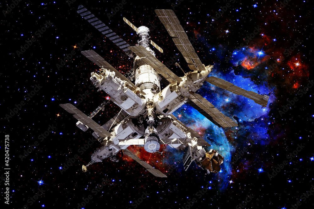 Space station above the earth. The elements of this image furnished by NASA. Space station above the earth. The elements of this image furnished by NASA.