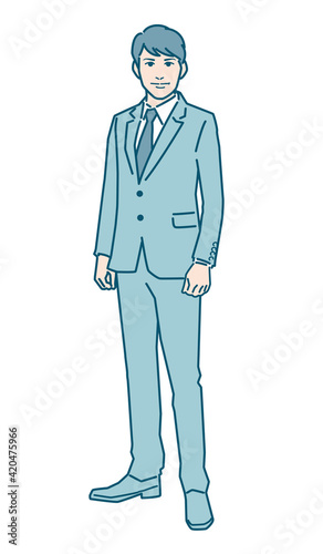 若い男性社会人のベクターイラストレーション