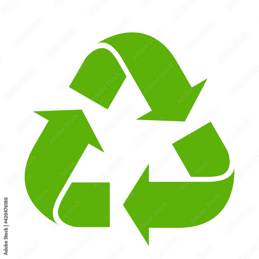 Obraz premium Recycle symbol on white background