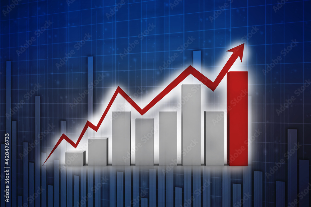 3d rendering Stock market online business concept. business Graph 3d rendering Stock market online business concept. business Graph