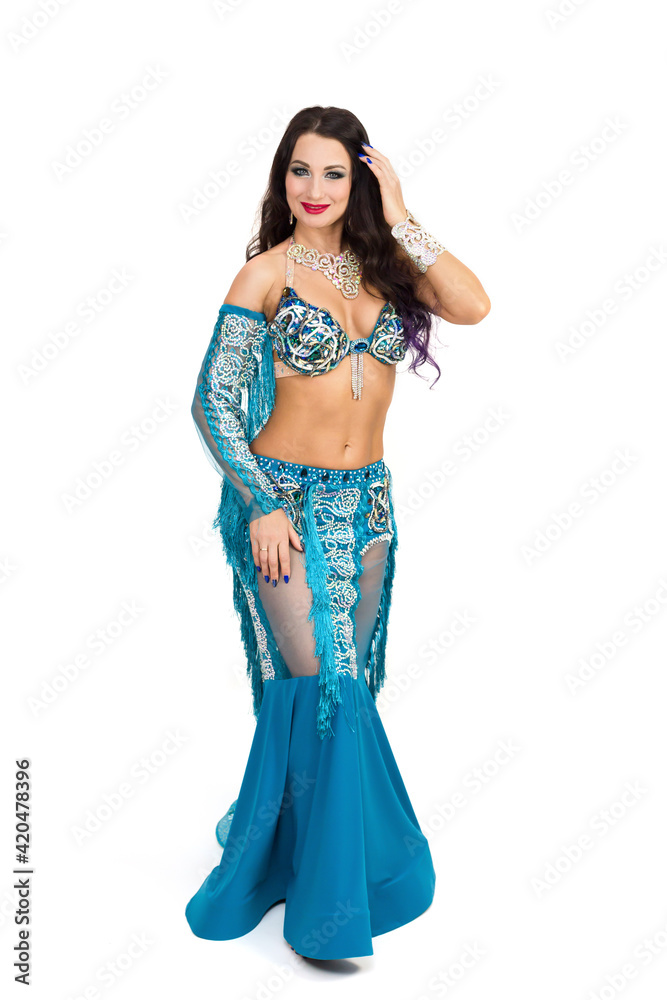 East asia woman in traditional dance dress, isolate East asia woman in traditional dance dress, isolate