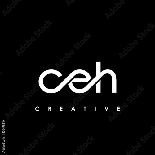 CEH Letter Initial Logo Design Template Vector Illustration