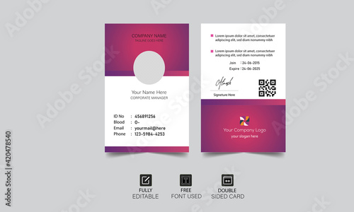 Unique Vector Corporate Identity Card Design - Modern , Unique Official Card Templates	