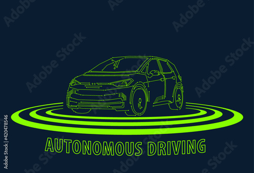 driverless car is autonomous driving