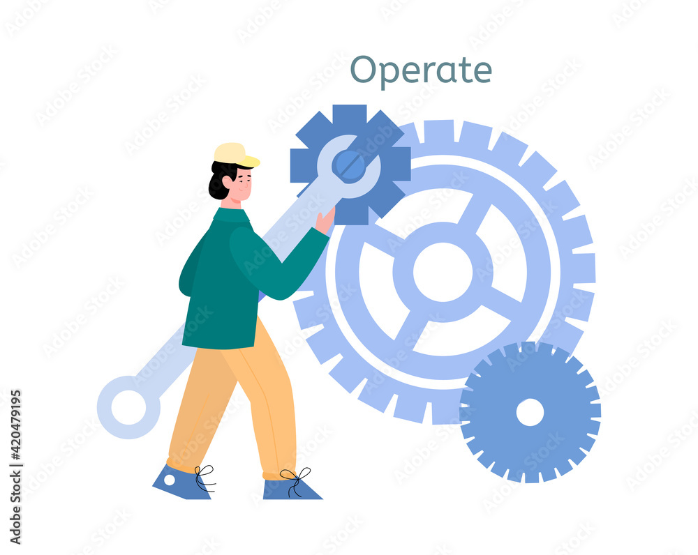 Male devops specialist development software, operation with information processes Male devops specialist development software, operation with information processes