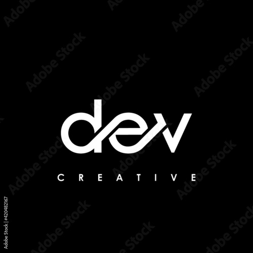 DEV Letter Initial Logo Design Template Vector Illustration