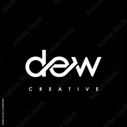 DEW Letter Initial Logo Design Template Vector Illustration
