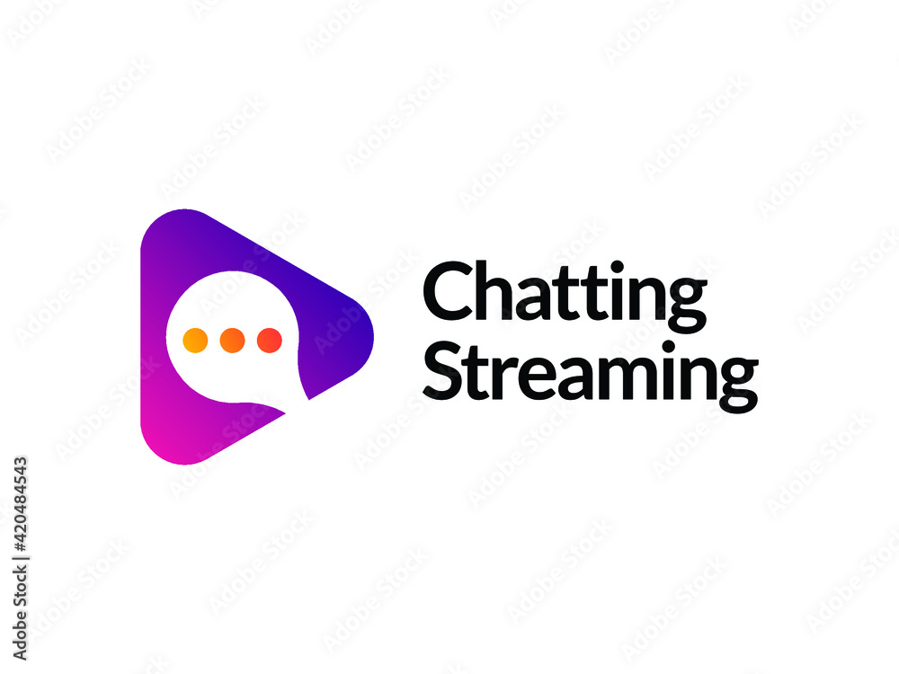 Chatting Streaming Logo Chatting Streaming Logo
