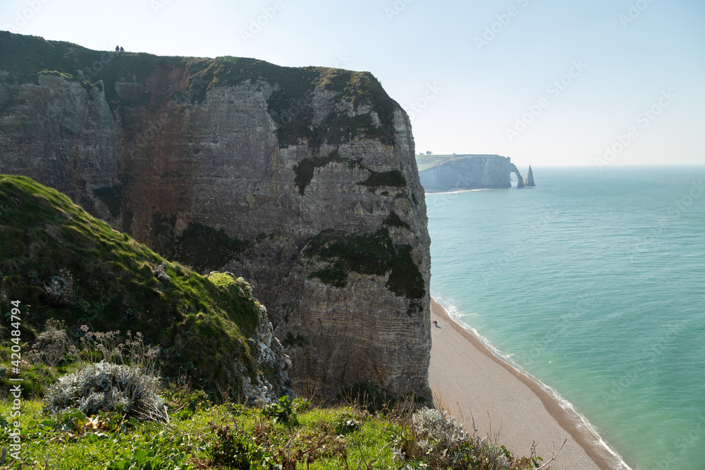 Fototapeta premium Falaises d'Etretat au printemps