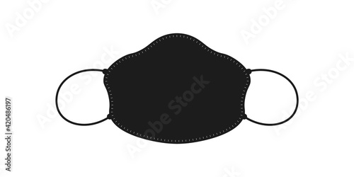Sanitation and protection facemask ppe icon set with respiratory face masks