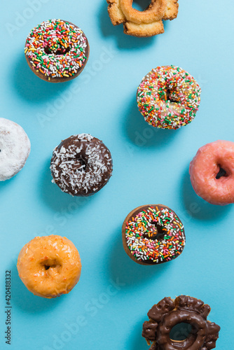 Doughnuts on Blue photo