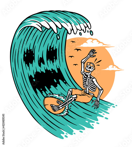 Surfing the horror sea