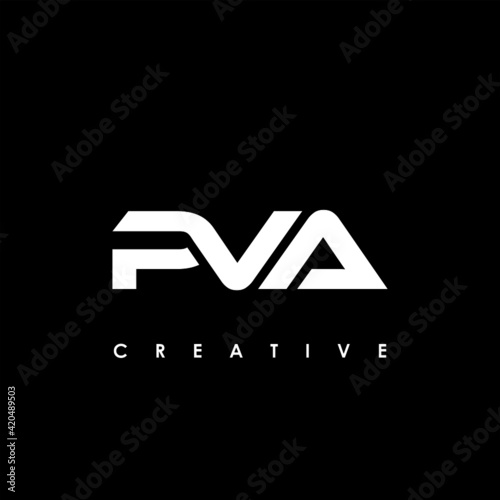 PVA Letter Initial Logo Design Template Vector Illustration photo
