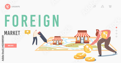 Foreign Market Landing Page Template. Franchise, SME Development, Franchising. Small, Medium Enterprise Expansion
