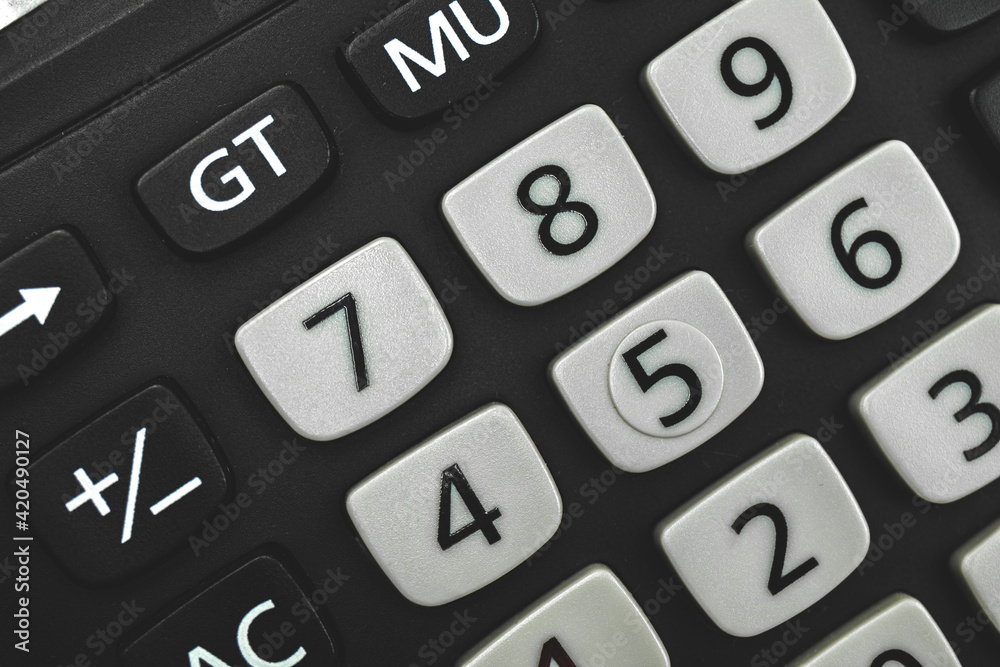 Calculator keyboard close up photo Calculator keyboard close up photo