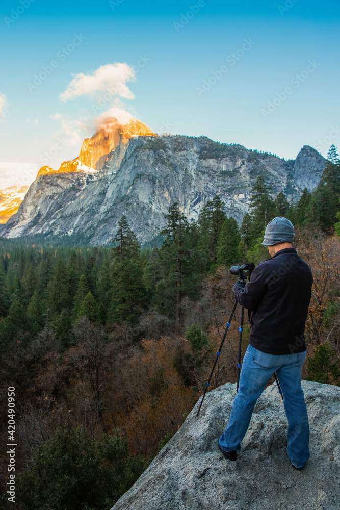 Half Dome at Sunset