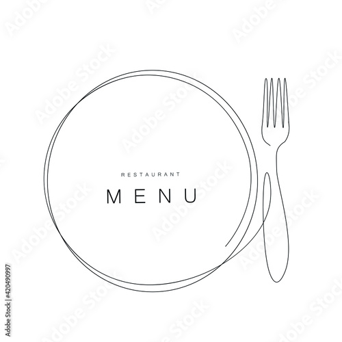 Menu restaurant background, vector illustration