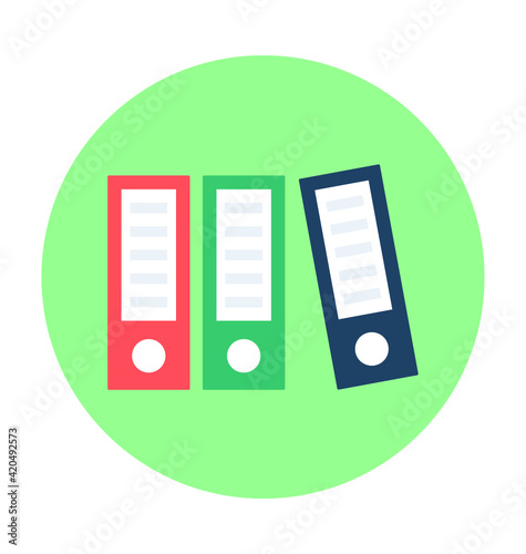 Binder Files Vector Icon
