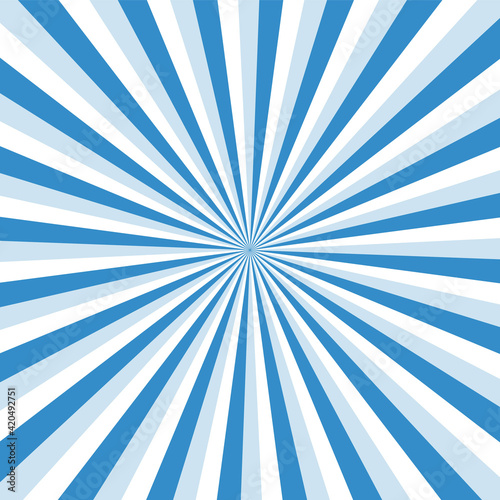 Blue sky ray burst style background vector design