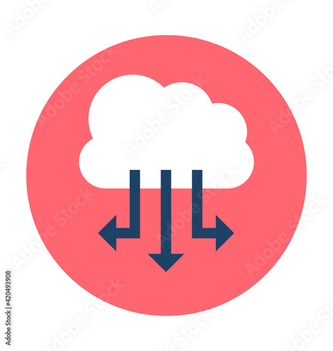 Cloud Sharing Vector Icon