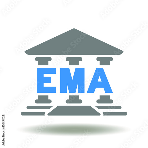 Building EMA Vector Icon. European Medicines Agency EMA Symbol.