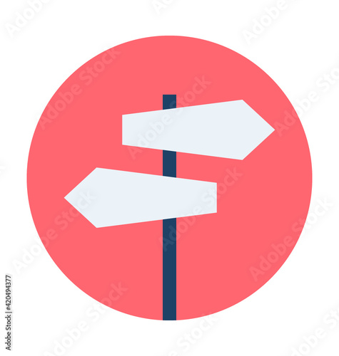 Guidepost Vector Icon