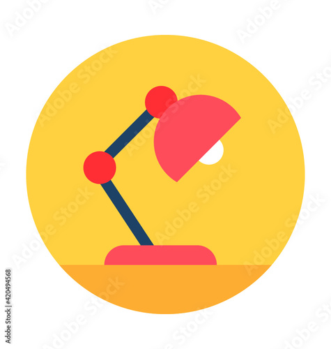 Desk Lamp Vector Icon