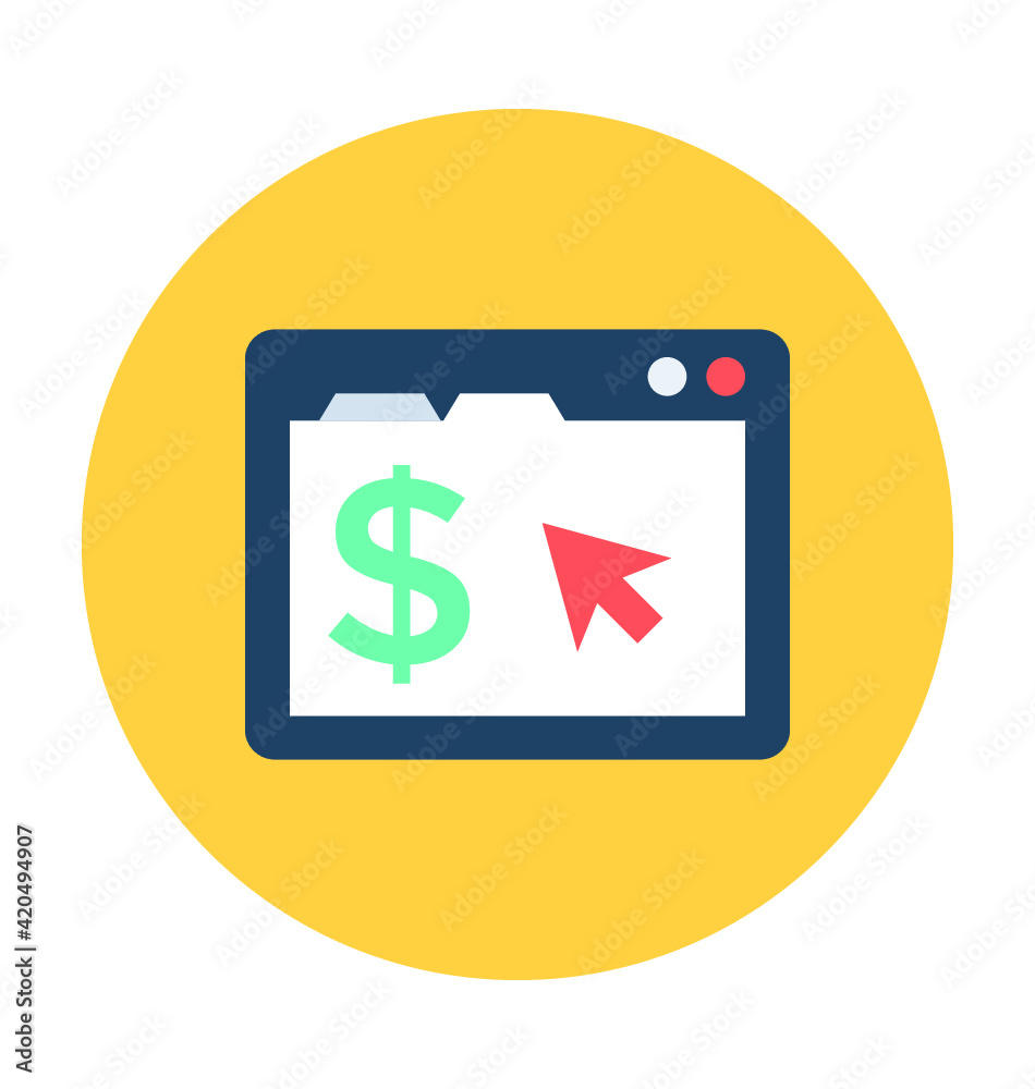 Online Earning Vector Icon Online Earning Vector Icon