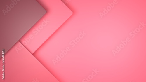 3D rendering ,3D illustration abstract square on pink background.