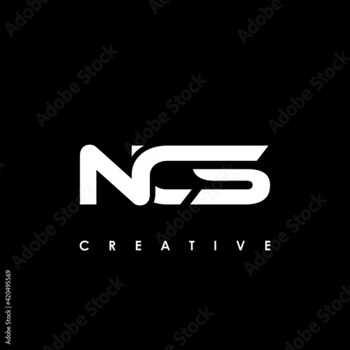 NCS Letter Initial Logo Design Template Vector Illustration