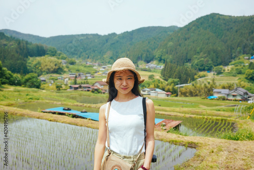 The Portrait of a Japanese Woman in Countryside photo