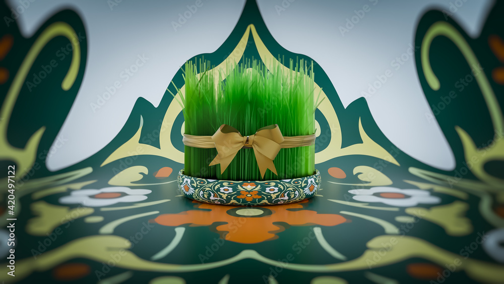 21 March - Nowruz Holliday background - 3D rendering