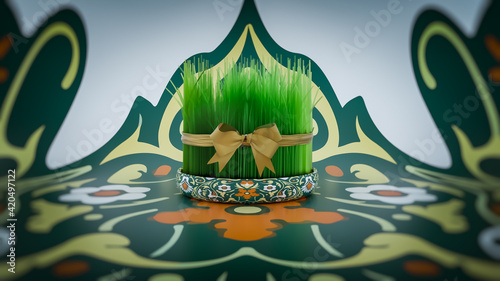 21 March - Nowruz Holliday background - 3D rendering