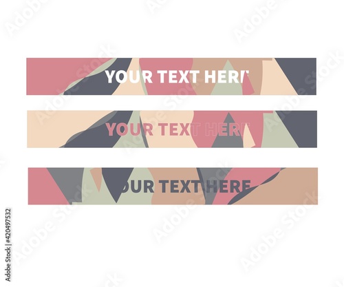 Set of editable vector design elements for background, banner, card and other printable or digital material