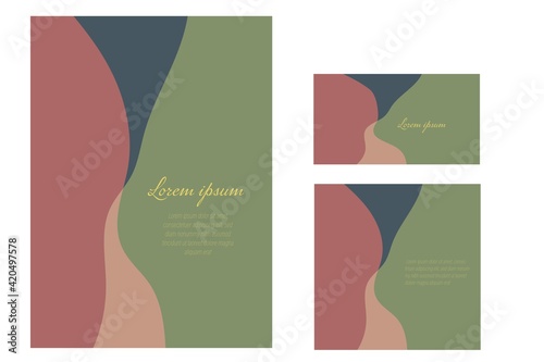 Set of editable vector design elements for background, banner, card and other printable or digital material