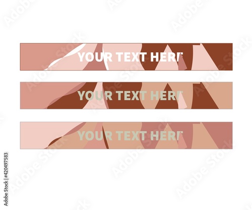 Set of editable vector design elements for background, banner, card and other printable or digital material