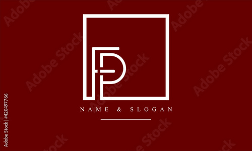 PF, FP, P, F abstract letters logo monogram photo