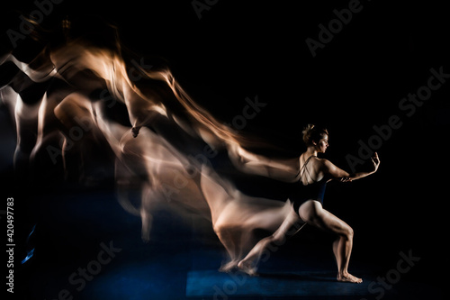 Portrait of a gymnast and fighter. photo